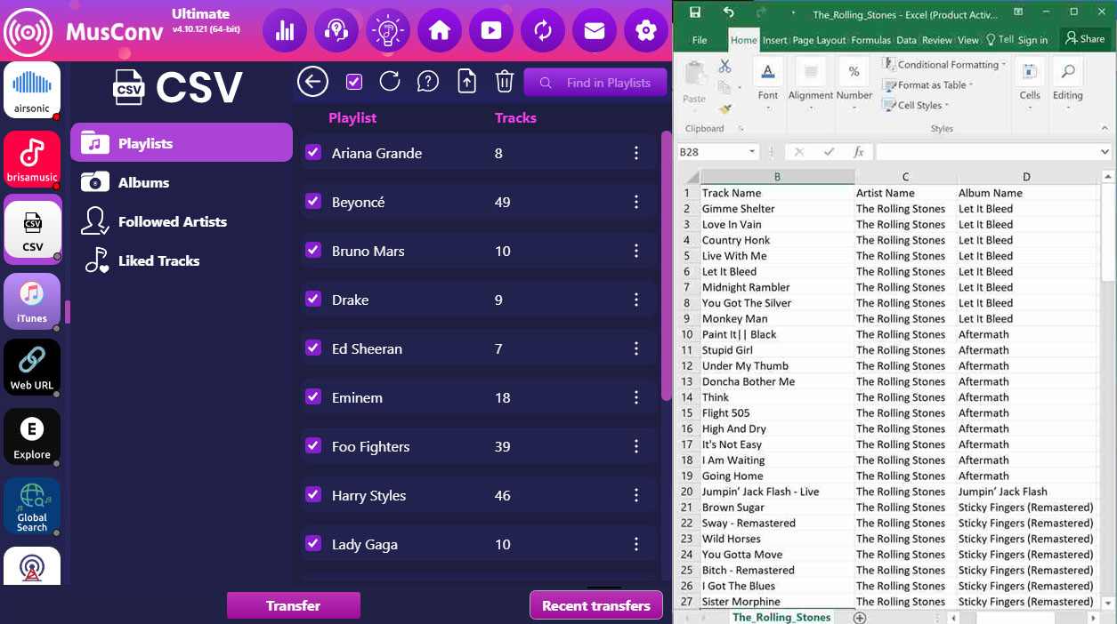 Transfer Csv Playlists To Spotify Transfer Csv Playlists To Spotify